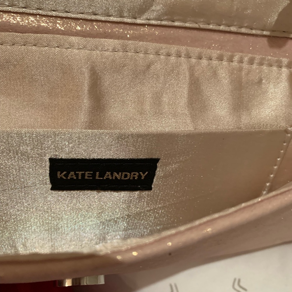 🩷KATE LANDRY PINK BUTTERFLY ENCRUSTED EVENING CLUTCH!NWOT EXCELLENT CONDITION! - Picture 11 of 12